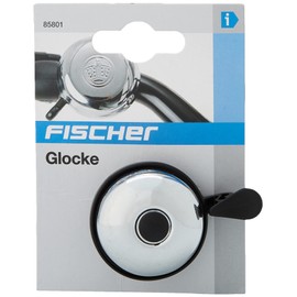 FISCHER Bicycle Bell with Screws and Fixings - Black