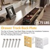 2 Pack Drawer Slide Socket Set, Drawer Track Back Plate,