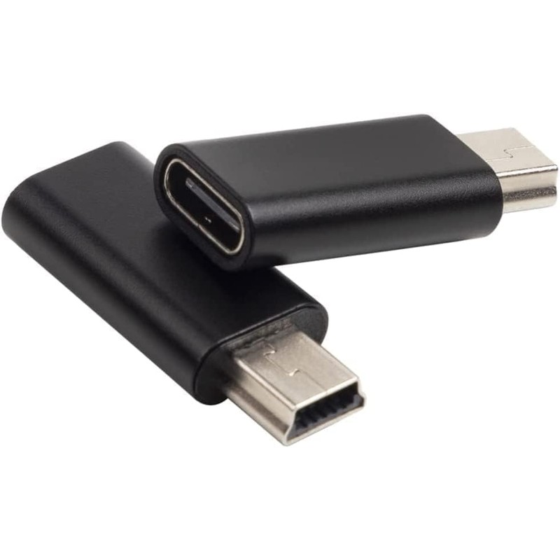 leizhan Mini USB Male to USB-C Female, OTG Adapter Mini