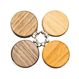 Wooden Keyhole Draught Excluder Cover | Magnetic Closure | Eco Friendly | Magflap (Golden Oak Matt)