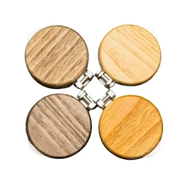 Wooden Keyhole Draught Excluder Cover | Magnetic Closure | Eco Friendly | Magflap (Golden Oak Matt)