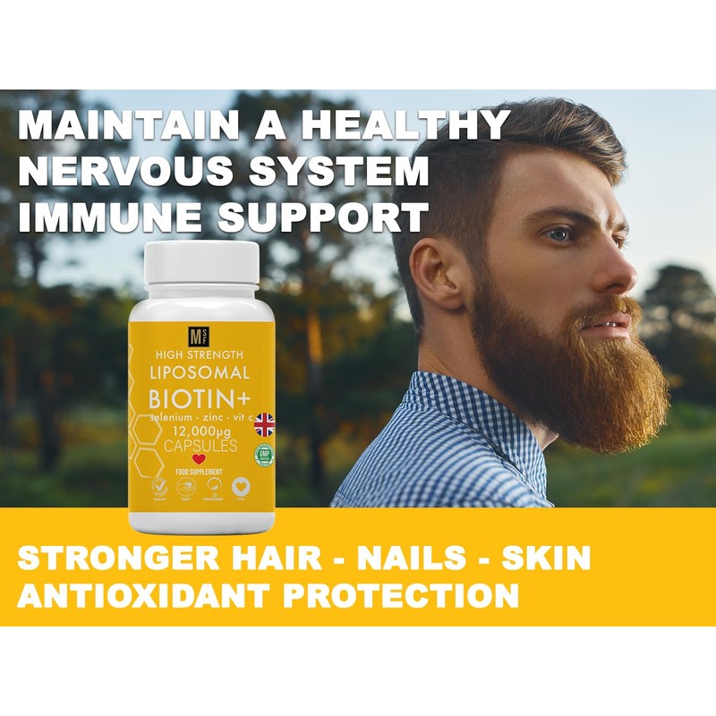 Biotin Hair Growth Vitamins 12,000mcg | 180 High Strength Biotin