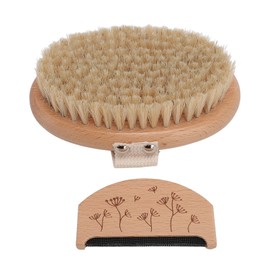 2PCS Set Sweater Cleaning Shaver Set Oval Beech Wood Bristle Cleaning Brush and Fuzz Remover Type 3