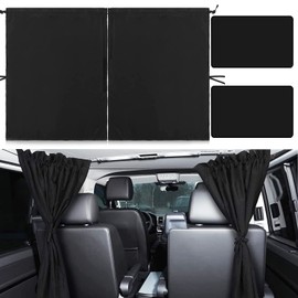 Car Window Shade Kits 3Pcs, Sun Shade Privacy Curtain, Side Window Sunshade Cover, Anti-peep Blackout, Universal Car Front Rear Blocks Sun Shield for Sleeping,Camping,Baby (Black)