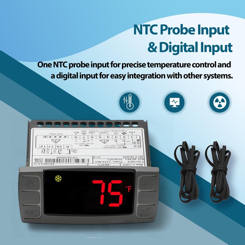 for Dixell XR02CX-4N1F1 Temperature Controller Digital Thermostat Controller with Temperature