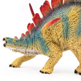 Gemini & Genius Stegosaurus Dinosaur Action Figure Toys Green Science Educational Realistic Design Dinosaur Figure Gift for Kids Party and Classroom Prize Supplies