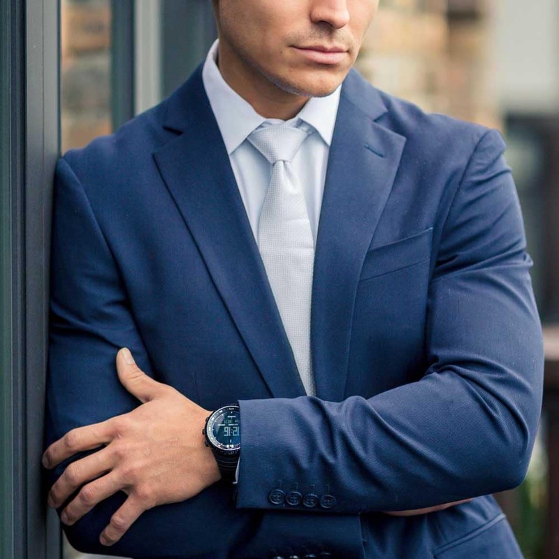 Azeeda 'Flounder' White Tie/Necktie with Gift Box (AT00009201)