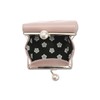 Mariquant Embossed Daisy Pearl Mini Wallet, Black