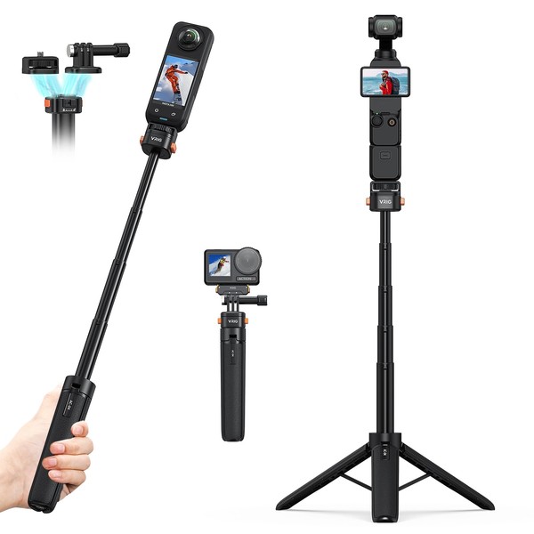 VRIG Osmo Pocket 3 Tripod for Action Camera, Extendable Mini