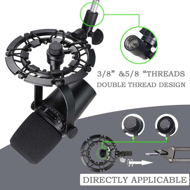 MV7 Shock Mount Microphone Reduces Vibration Noise Suitable for Microphone