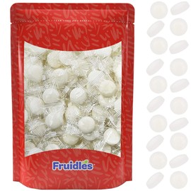 Fruidles Sugar-Free Premium Hard Candy Suckers, Mini Fruit Button Candies, Kosher Certified Parve, Uses Sorbitol, Low-Sodium, Individually Wrapped (8oz) - Half-Pound - 75 Pieces - Wintergreen