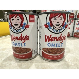 Wendy's Chili with Beans Canned Chili 15 oz 2 Cans Total Best Fast Food Chili