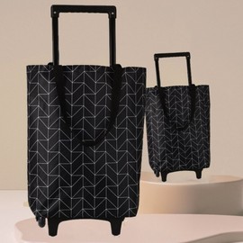 New Model Foldable Large Capacity Wheeled Shopping Basket Hand Cart