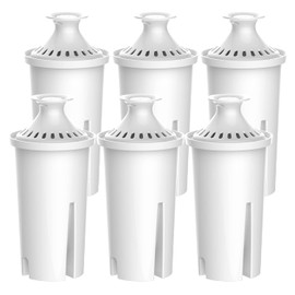 Waterdrop Replacement for Brita® Filters, Pitchers, Dispensers, NSF Certified Pitcher Water Filter, Brita® Classic OB03, Mavea® 107007, 35557, and More, Pack of 6