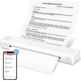 Phomemo M08F Portable Wireless Bluetooth A4 Thermal Printer Inkless (White)