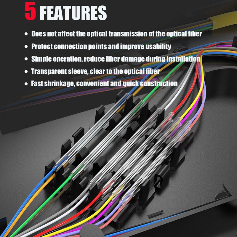 40mm Clear PE Heat Shrinkable Tube Fiber Optical Cable 2.6mm