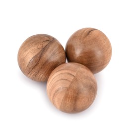Indus Lifespace Decorative Acacia Wood Round Balls Set of 3 for Christmas Decorative Balls Table Centerpiece | Coffee Table and House Décor (Set of 3), (7.62cm x 7.62cm x 7.62cm)