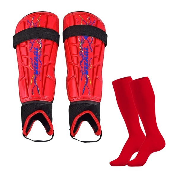 Vizari Soccer Shin Guards - Lightweight, Ankle Protection Shin Guards