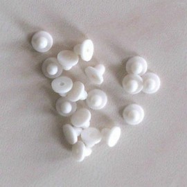 WYZBEN Soft Clear Hypoallergenic Silicone Earring Backs Jewelry Findings Ear Slip Stoppers Nuts Stabilizers 50 Pcs