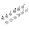 12Pcs Universal Hot Air Gun Nozzle Stainless Steel Standard Size