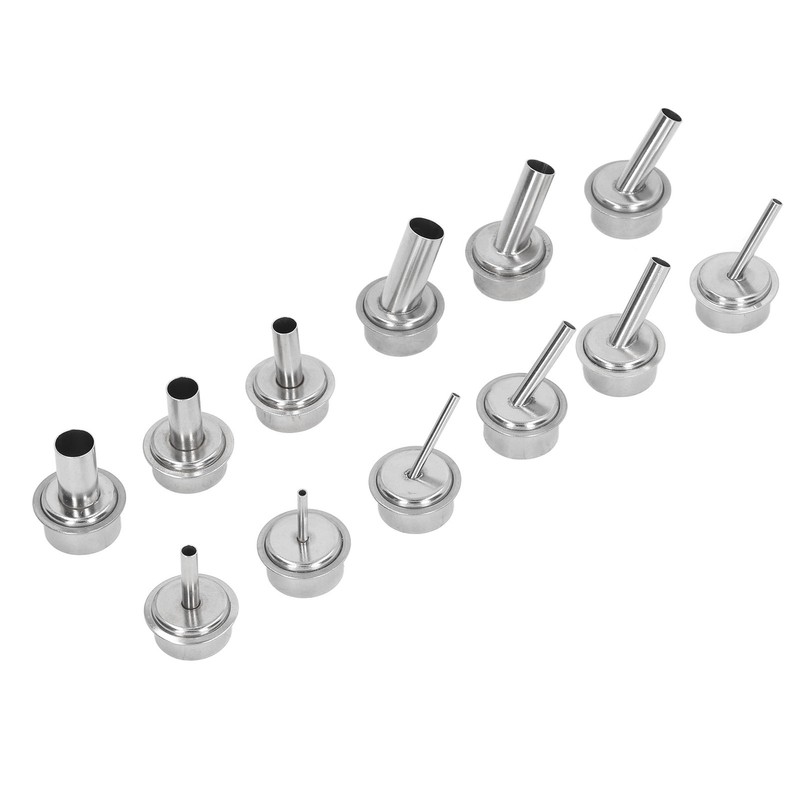 12Pcs Universal Hot Air Gun Nozzle Stainless Steel Standard Size