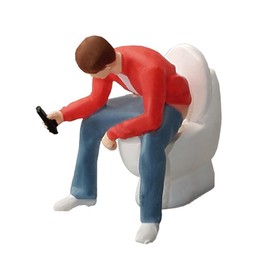 Aswalling 1/64 Scale Model 1/64 Scale Toy Model Squattingcrap Man in Scale for 1:64 Architectural Scenes and Car Models Scene