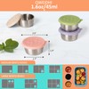 QWEIDHI 3x1.6 Oz Salad Dressing Containers With Lids, Stainless Steel
