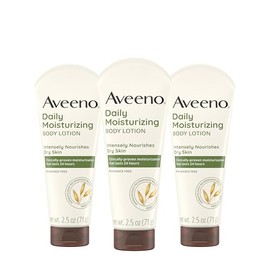 Aveeno Loción Hidratante Corporal Diaria, Loción Suave Nutre la Piel Seca con Humedad, Avena Prebiótica Calmante, Sin Fragancia, No Comedogénica, Tama
