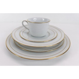 Noritake Vintage Noritake White Scapes 5 Piece Place Settings #4061 NEW
