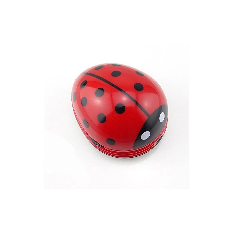 Honbay Cute Ladybug Mini Vacuum Cleaner Red Black For Tabletop