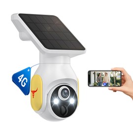 FineLuck Solar-Powered 1080p WiFi Battery Camera, Security Cameras Wireless Outdoor for Home Surveillance, AI Human Detection, Color Night Vision, Cloud Storage (4G)