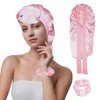 Long Satin Bonnet for Women, pink
