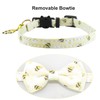 Petiry Charming Cat Collar with Removable Bow Tie,Cute Bee Pattern