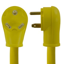 Conntek 14381, 30 Amp RV Plug Pigtail Adapter to 50 Amp Locking Connector