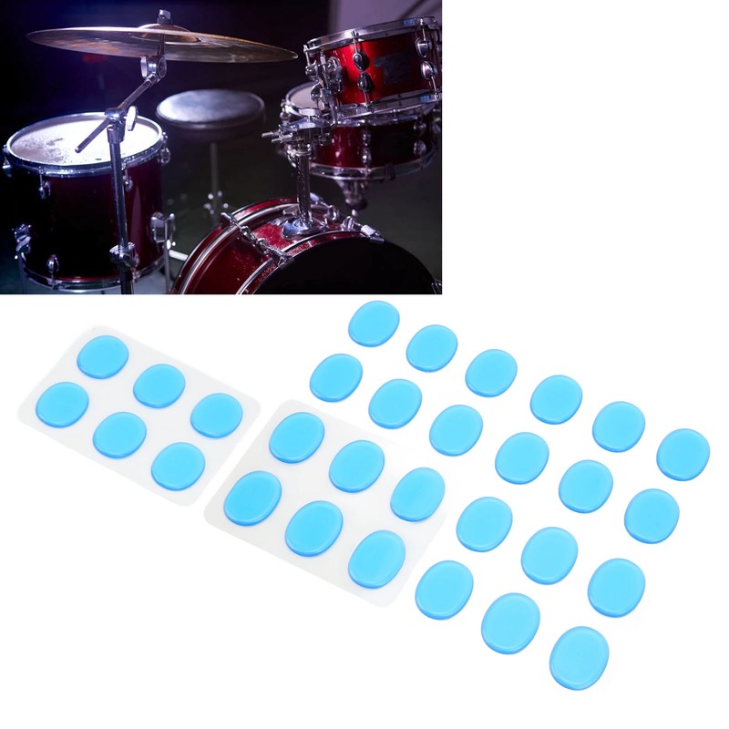 30Pcs Drum Dampeners Gel Pads Silicone Drum Silencers Sound Dampening