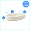 Medline Elongated Hinged Toilet Seat Riser, 3.5 inch, 400 lb