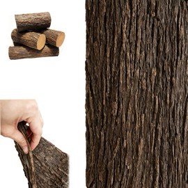 Artificial Tree Bark 19.69x39.37 Natural Garden Mulch & Landscape Decor Fake Bark for Pillars Pipes Decor, Cuttable Simulation Tree Bark for Columns, Walls, Floors, Tree Decoration (39.37*19.68 inch)
