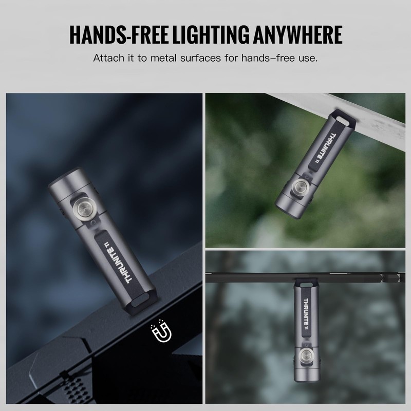 ThruNite Ti Mini Keychain Flashlight, USB-C Rechargeable EDC Pocket Light,