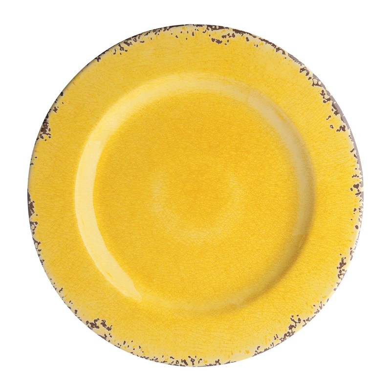UPware 12 Piece Crackle Melamine Dinnerware Sets, Outdoor Dishes Set,