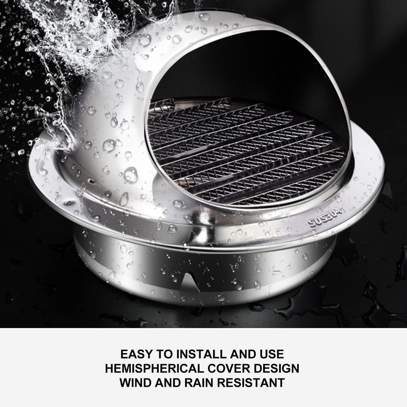 Stainless Steel Ventilation Grille, Round Ventilation Grille Lid with Fine
