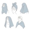 HAHONICO 5-Way Towel That Can Be Wrapped Up Sauna Hat,