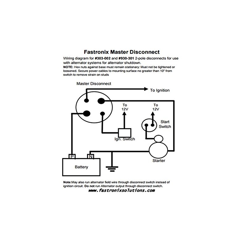 Fastronix High Current Double Pole (DPST - 4-Post) Master Battery