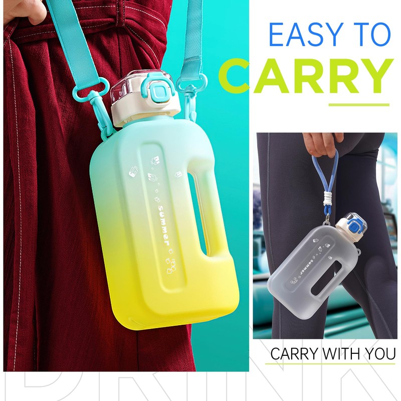 Darryy Leak-Proof Drinking Bottle, Gym, Flat Water Bottle, 750 ml,