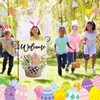 Oeyliz Easter Garden Flag 12x18 Inch Easter Eggs Bunny Double