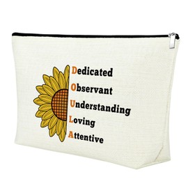 Doula Gifts for Women Makeup Bag Doula Thank You Gifts Cosmetic Bag Midwife Funny Gifts Labor and Delivery Nurse Gifts Nurse Appreciation Gifts Dedicated Observant Understanding Loving Attentive