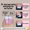 Short Toe Nail Tips White French Tip BERRY PINK Press