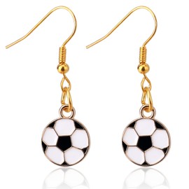 Mikovivi Soccer Dangle Earrings for Women, Stylish Football Earrings Cute Sports Stud Earring Jewelry Gifts Sport Dangle Earring for Women Sport Lovers Player Fan