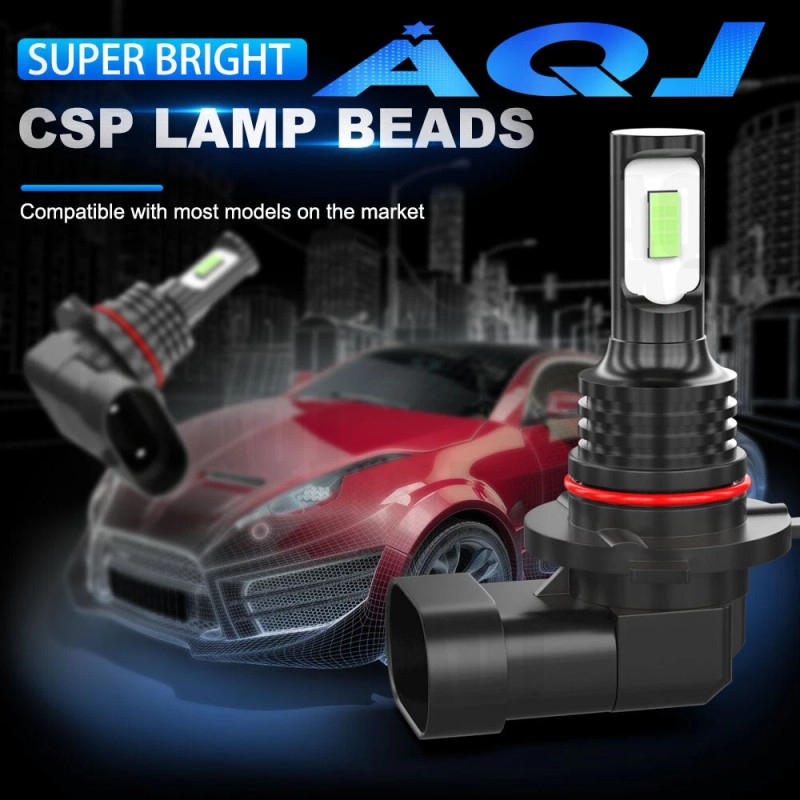 AQJ 9005 9006 LED Headlights Kit Combo Bulbs 8500K High
