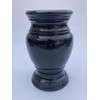 Turned Granite Vase Polished (5.5"x9") Black