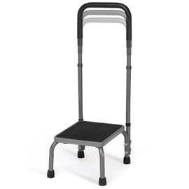 Careboda Step Stool with Handle, Adjustable Foot Stool with Non-Slip Rubber Feet, Step Stool forstep Stool with Handle for Elderly, Adults and Kids, for Kitchen, Beds, Bathtub, Car, 300 lbs.